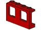 4863-5G Raam 1x4x2 paneel- 2x2 gaatjes onderin- glas:4862 (2 nodig) rood gebruikt *1C038
