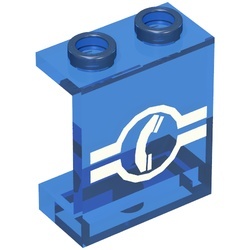 4864apx15-14G Paneel 1x2x2 witte telefoon en lijnen transparant donkerblauw gebruikt *0D0000