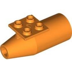 4868b-4G Motor met topplaat 2x2 grotere motor glad oranje gebruikt *1D039