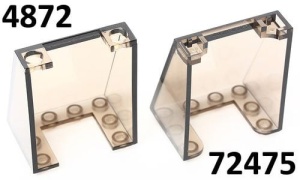 4872-14 Ruit 3x4x4 omgekeerd (hoog) transparant donkerblauw gebruikt *1C012 - Img 3