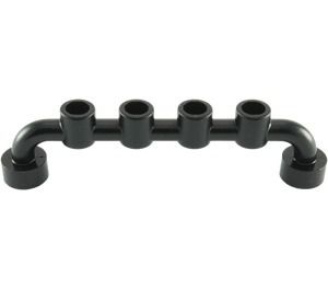 4873-11G Balk met vier noppen VOLLEDIG OPEN NOPPEN (zie 4873) zwart gebruikt *1C025