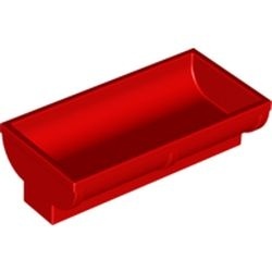 4882-5G DUPLO dierenvoederbak 2x4x2 met ronde zijkanten (PAKKETPOST) rood gebruikt *
