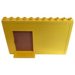 4901c01-3G DUPLO Muur 1x11x6 met schuifdeur (PAKKETPOST) geel gebruikt *