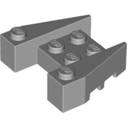 50373-86 WigSTEEN 3x4 verhoogde zijkanten met zijsleuven grijs, licht (blauwachtig) NIEUW *