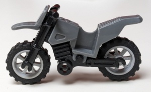 50860c11-85G Motorfiets met zwarte onderkant en lichtgrijze wielen grijs, donker (blauwachtig) gebruikt *1D038
