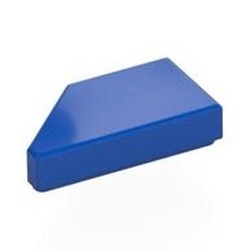 5092-7 Tegel 1x2 WIG rechts blauw NIEUW *5A079