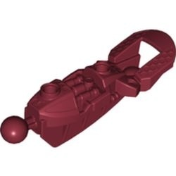53548-59G Bionicle Toa Inika onderbeen rood, donker gebruikt *