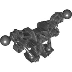 53564-77G Bionicle Piraka Torso met 2x Joint Ball grijs, donkerparel gebruikt *