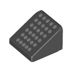 54200pb107-11 Dakpan klein 30 graden 1x1x 2/3 met zilveren stippen zwart NIEUW *1L187