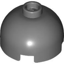 553-85 Steen, 2x2x1 dome TOP grijs, donker (blauwachtig) NIEUW *1B080