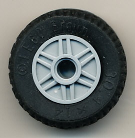 55981c03-86 'Wiel 18x14mm met pingat en spaken, met stevige band 58090 30.4x14 grijs, licht (blauwachtig) NIEUW *5W000