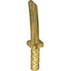 5644-115 Zwaard Shamshir/Katana met kort blad goud, parel NIEUW *0L0000