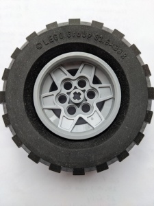 56908c01-86 Wiel 43.2x26mm Technic Racing, 6 pingaten met band 81.6x38R (45982) PAKKETPOST grijs, licht (blauwachtig) NIEUW *5W000