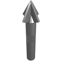 57467a-95 Harpoen met groeven zilver, mat NIEUW *0L0000