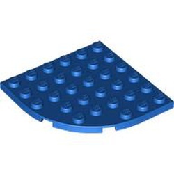6003-7 Platte plaat 6x6 afronde hoek blauw NIEUW *5G0000