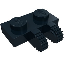 60471-11 Scharnierplaat 1x2- 2 houders aan zijkant zwart NIEUW *1B299