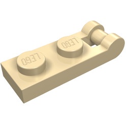 60478-2 Platte plaat 1x2 met gesloten hendel KOPZIJDE!!! crème NIEUW *1B295