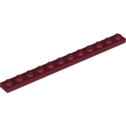 60479-59 Platte plaat 1x12 rood, donker NIEUW *5K000