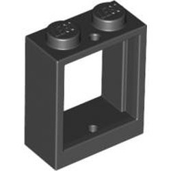 60592-11 Raam 1x2x2- vlak (NIEUWE stijl) ZONDER GLAS zwart NIEUW *1B277