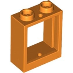 60592-4 Raam 1x2x2- vlak (NIEUWE stijl) ZONDER GLAS oranje NIEUW *1B277