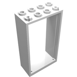 60599-1G Deurpost 2x4x6 wit gebruikt *3D0000
