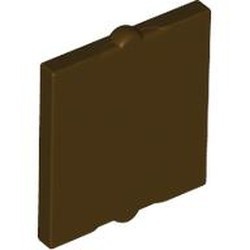 60601-120 Glas voor raam 1x2x2 nieuwe type (klein centraal pinnetje beide zijden) bruin, donker NIEUW *1L000