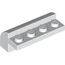 6081-1 Steen 2x4x1 1/3= 1 rij noppen, afgeronde kop wit NIEUW *1L097