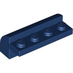 6081-63 Steen 2x4x1 1/3= 1 rij noppen, afgeronde kop blauw, donker NIEUW *1L097