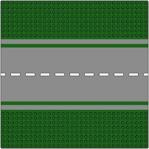 610p01-6 Wegenplaat 32x32 recht MET fietspad LET OP GROEN!! groen NIEUW *3K000