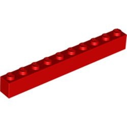 6111-5G Steen 1x10 rood gebruikt *1A031