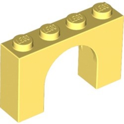6182-103 Steen, boog 1x4x2 hoog geel, lichthelder NIEUW *1B385