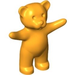 6186-110 Teddybeer (Belville) oranje, lichthelder NIEUW *0D000