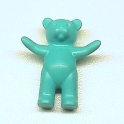 6186-40G Teddybeer (Belville) turquoise, licht gebruikt *0D000
