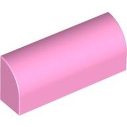 6191-104 Steen, 1x4x 1 1/3 met afgeronde top, geen noppen roze, helder NIEUW *1B071
