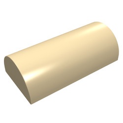6192-2 Steen 2x4 geheel afgerond crème NIEUW *1B073