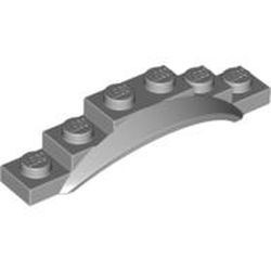 62361-86 Spatbord 6x1 1/2x1 met boog grijs, licht (blauwachtig) NIEUW *0B006
