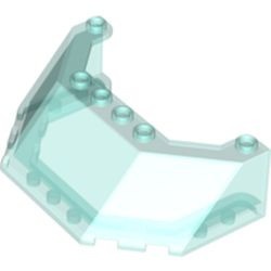 62576-15 Ruit 5x8x2 transparant lichtblauw NIEUW *
