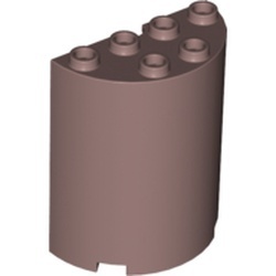 6259-58G Cylinder, half 2x4x4 rood, zandkleurig gebruikt *1F009