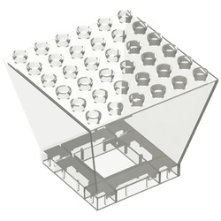 6361-12G DUPLO Vliegveld toren glas (PAKKETPOST) transparant gebruikt *
