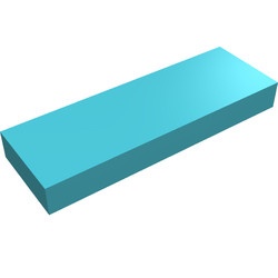 63864-156 Tegel 1x3 blauw, middenazuur NIEUW *1B111