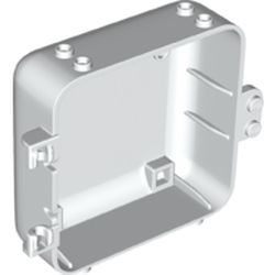 64454-1 Box 3x8x6 2/3 halve (achterkant) (PAKKETPOST) wit NIEUW *5K000