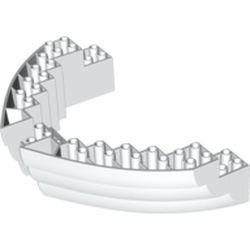 64645-1 Boegsteen 16x10x3 open wit NIEUW *