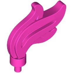 64647-47 Vlam, drievoudige pluim roze, donker NIEUW *0B0000