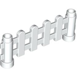 6497-1G DUPLO Hek 1x6x2 ruitpatroon wit gebruikt *