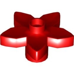 6510-5G DUPLO Bloem 5 blaadjes met 1 nop rood gebruikt *