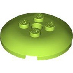 65138-34 Steen 4x4x2/3 dome top met gat lime NIEUW *5C067