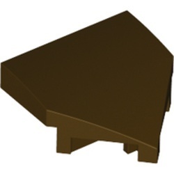 66956-120 Wig 2x2x2/3 puntig bruin, donker NIEUW *5C014
