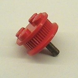 7039c-5G Wiel klassiek met vier noppen en tanden tractie, zonder band rood gebruikt *5W000