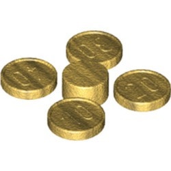 70501-21 Munten 10, 20, 30 en 40 compleet gietstuk chroom goud NIEUW *0B0000