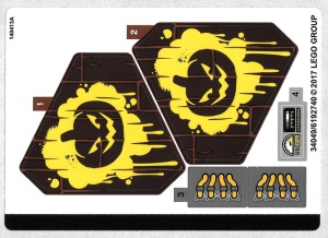 70913stk01 STICKER: SUPERHEROES Scarecrow Fearful Face-off NIEUW *0S0000